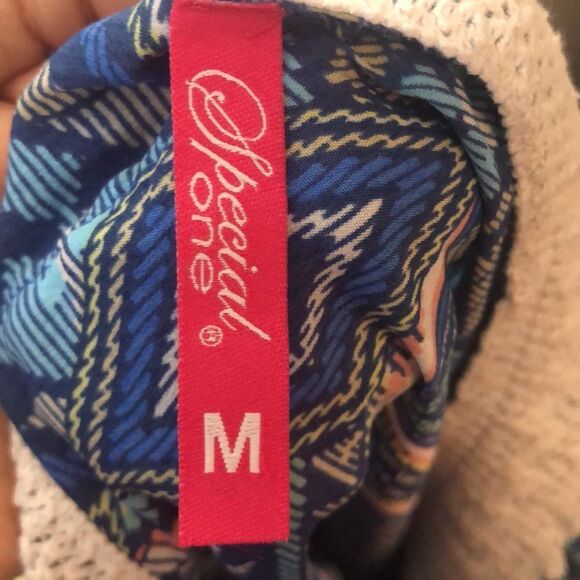 Ladies Size M Boho Playsuit/ Romper- Blue & White Patterned - Picture 6 of 6